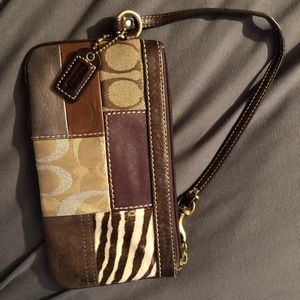 Coach patchwork wristlet